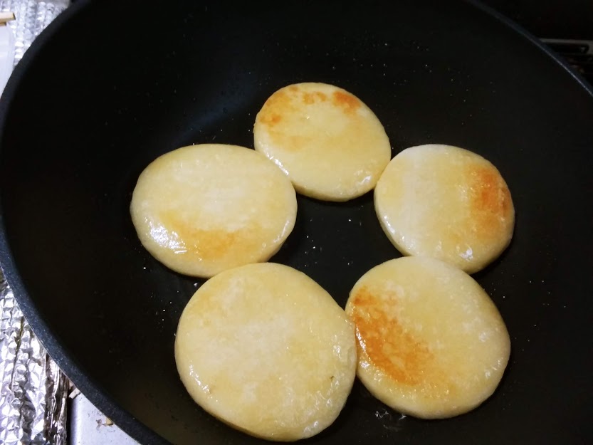 フライパンで加熱